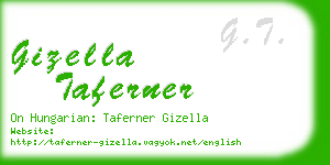 gizella taferner business card